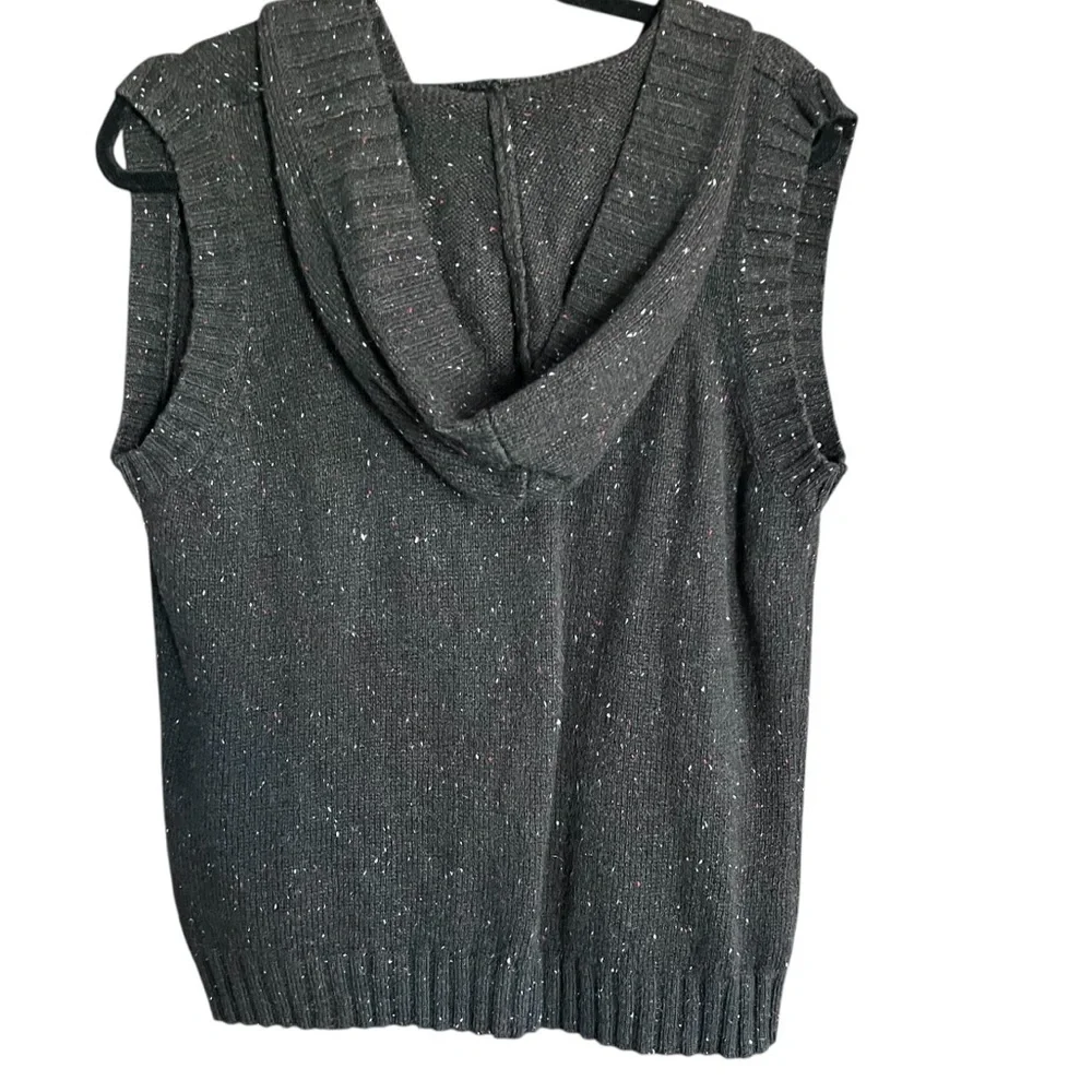 Woolrich Women’s Hooded Sweater Vest Brown Angora Blend size Large - Picture 2 of 9